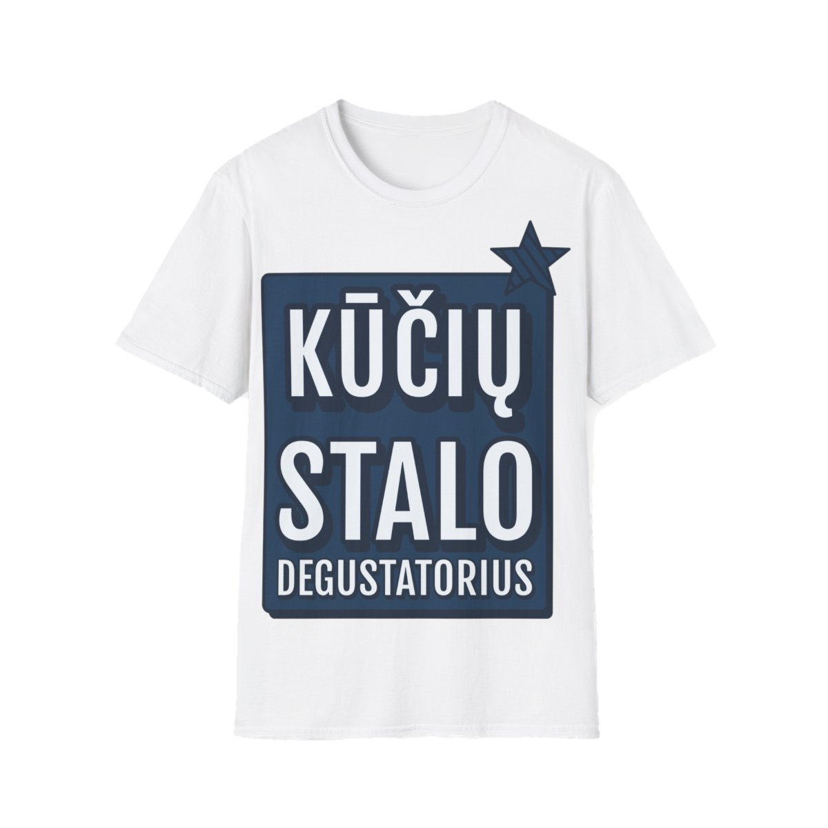 Marškinėliai „Kūčių stalo degustatorius“ – balta