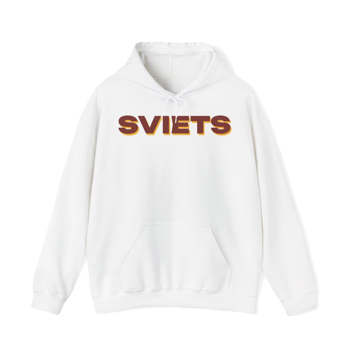 Džemperis su gobtuvu „Sviets“ – balta