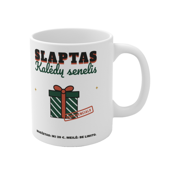 Puodelis „Slaptas Kalėdų senelis“ – vaizdas 1