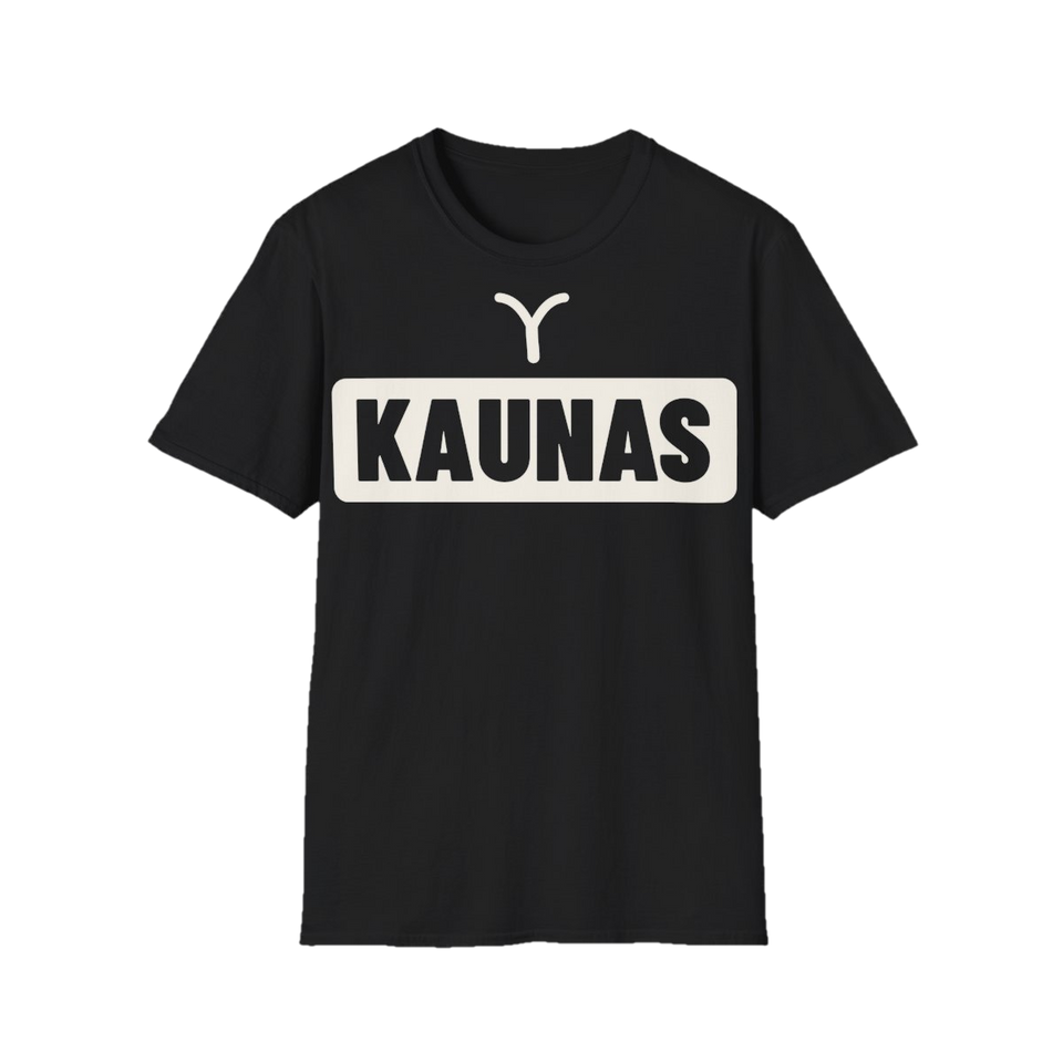 Marškinėliai „Kaunas“ – juoda