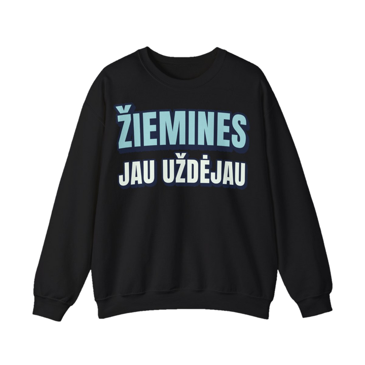 Džemperis „Žiemines jau uždėjau“ – juoda