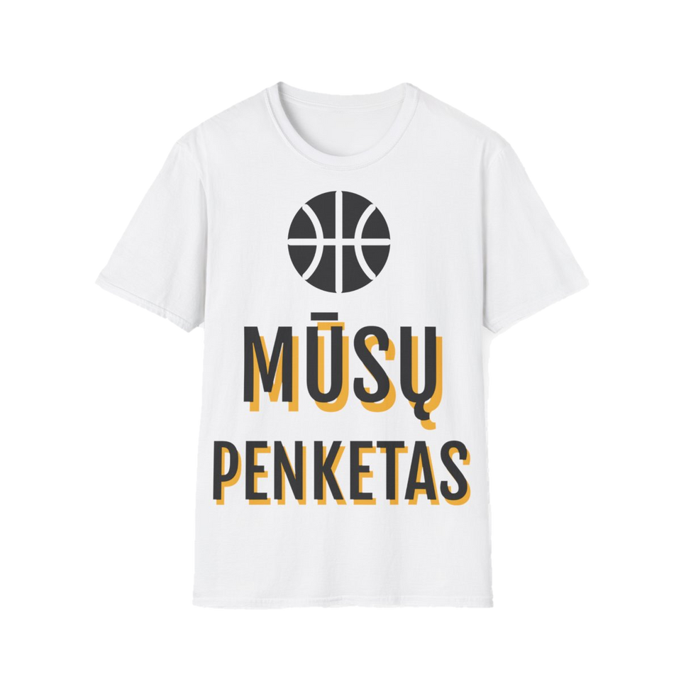 Marškinėliai „Mūsų penketas“ – balta