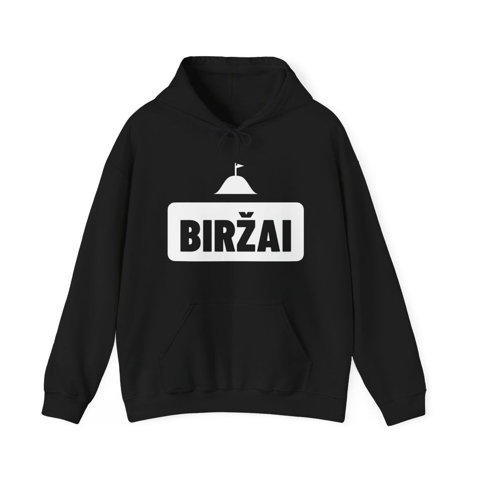 Biržai — Džemperis su gobtuvu; maketas 1, vaizdas iš priekio