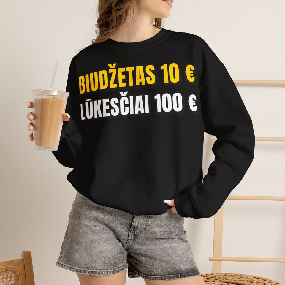 Biudžetas – 10 €. Lūkesčiai – 100 € – džemperis, ant modelio