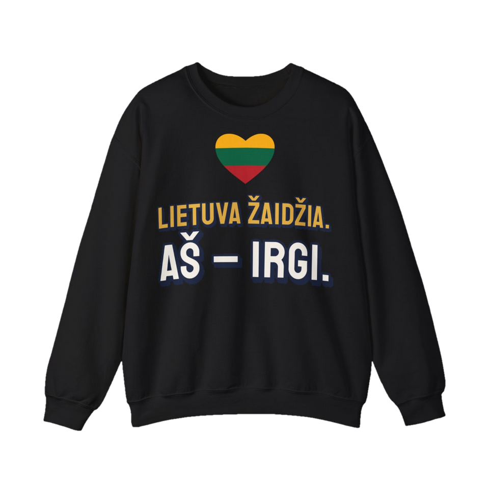 Džemperis „Lietuva žaidžia. Aš – irgi.“ – juoda