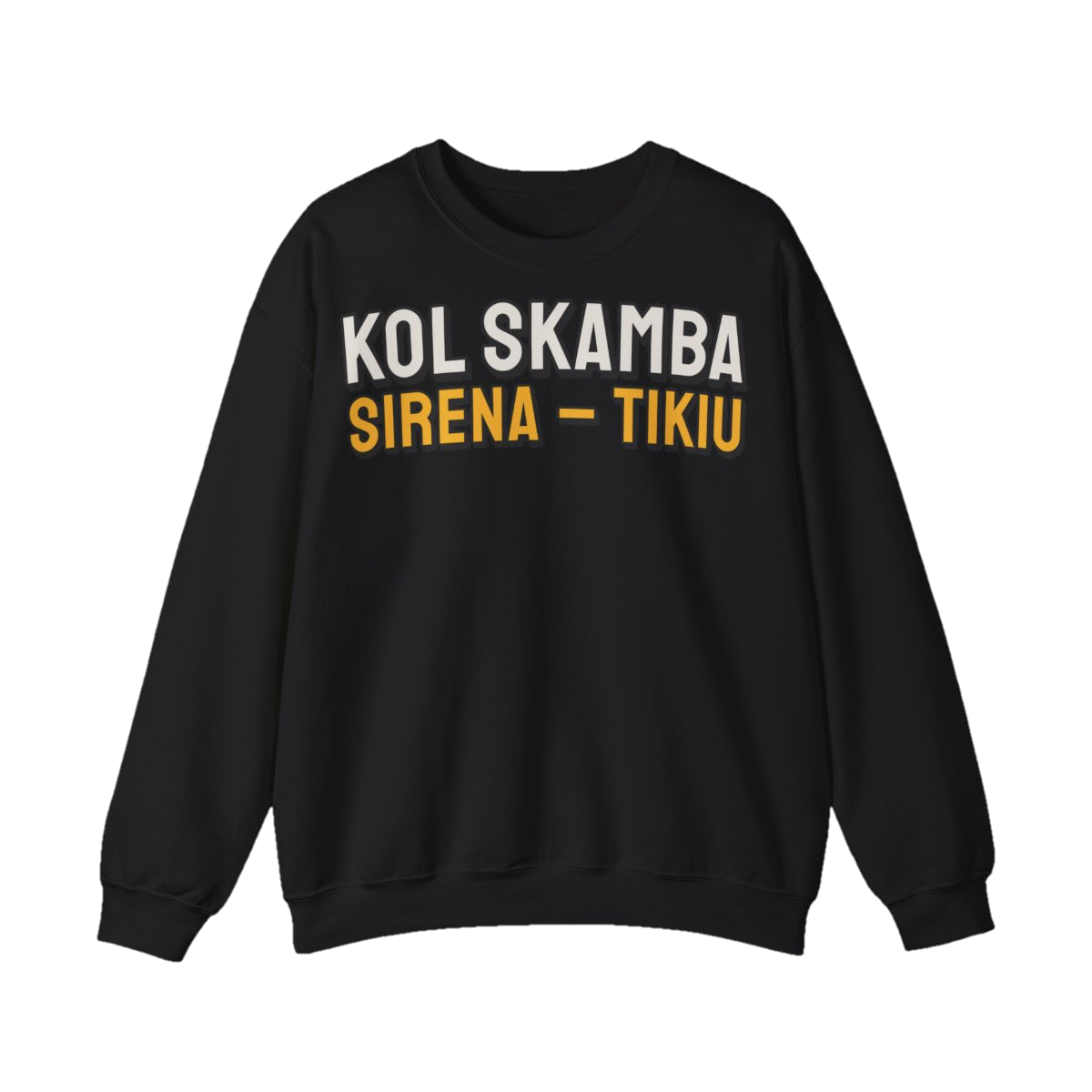 Džemperis „Kol skamba sirena – tikiu“ – juoda