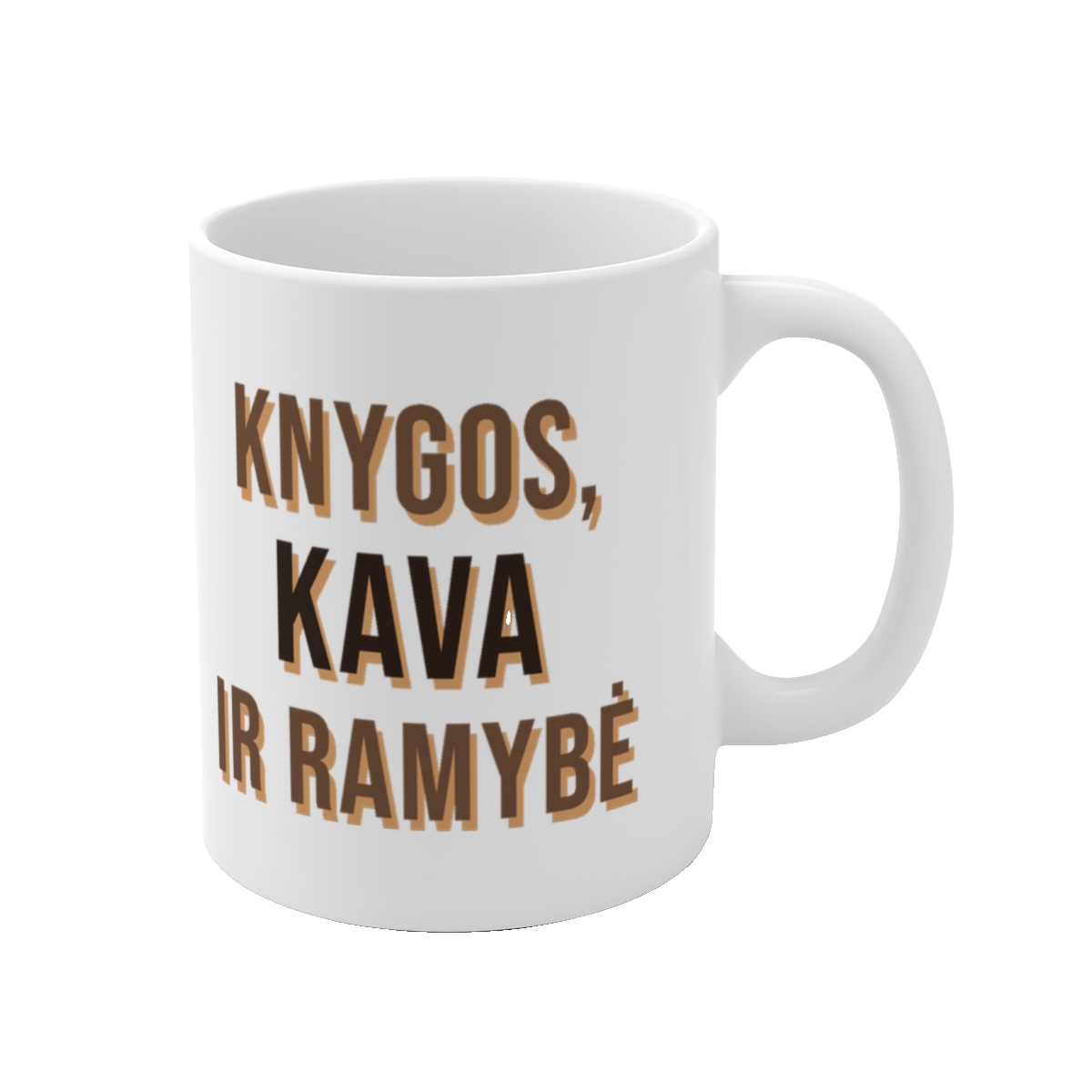 Puodelis „Knygos, kava ir ramybė“ – vaizdas 1