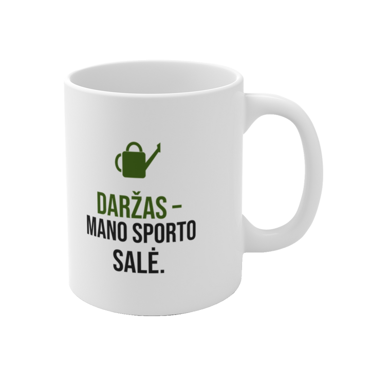 Puodelis „Daržas – mano sporto salė“ – vaizdas 1