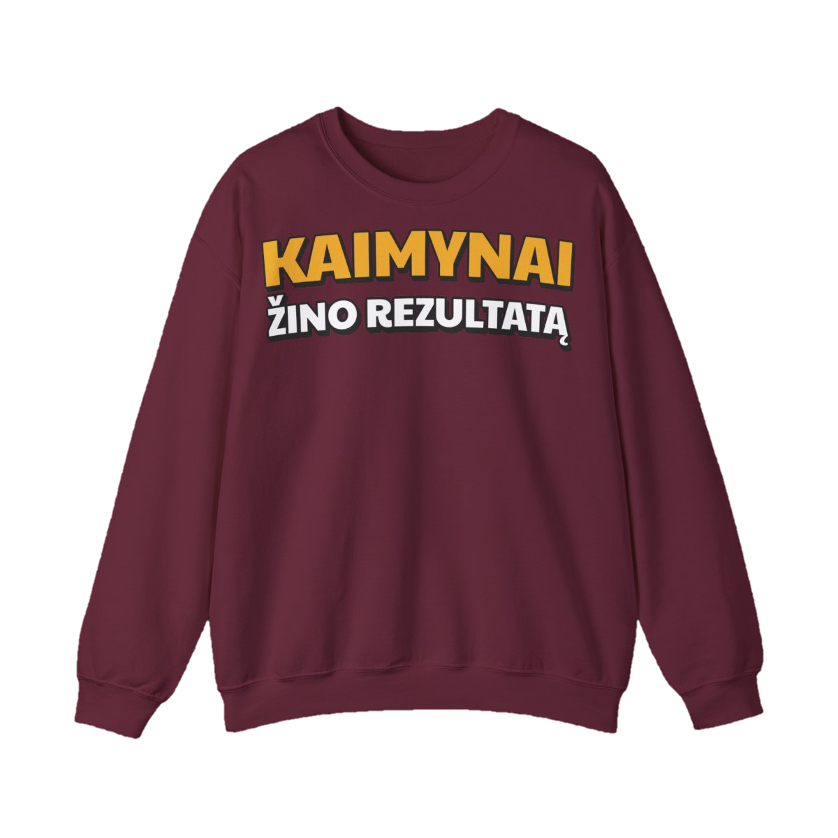 Džemperis „Kaimynai žino rezultatą“ – bordo