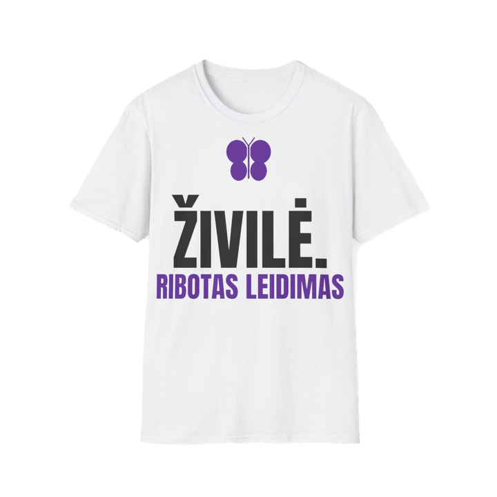 Marškinėliai „Živilė. Ribotas leidimas“ – balta