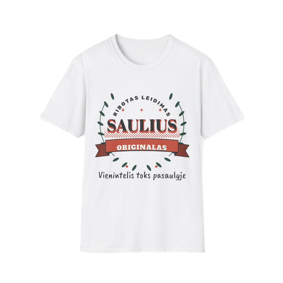 Marškinėliai „Saulius. Ribotas leidimas“ – balta