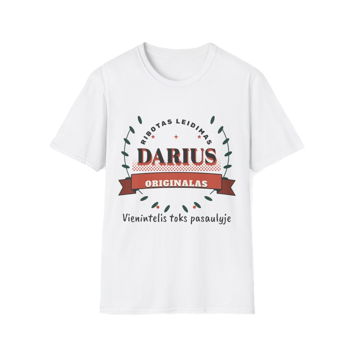 Marškinėliai „Darius. Ribotas leidimas“ – balta
