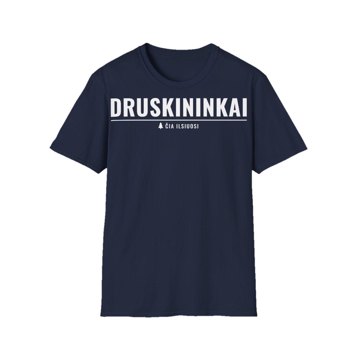 Marškinėliai „Druskininkai“ – tamsiai mėlyna