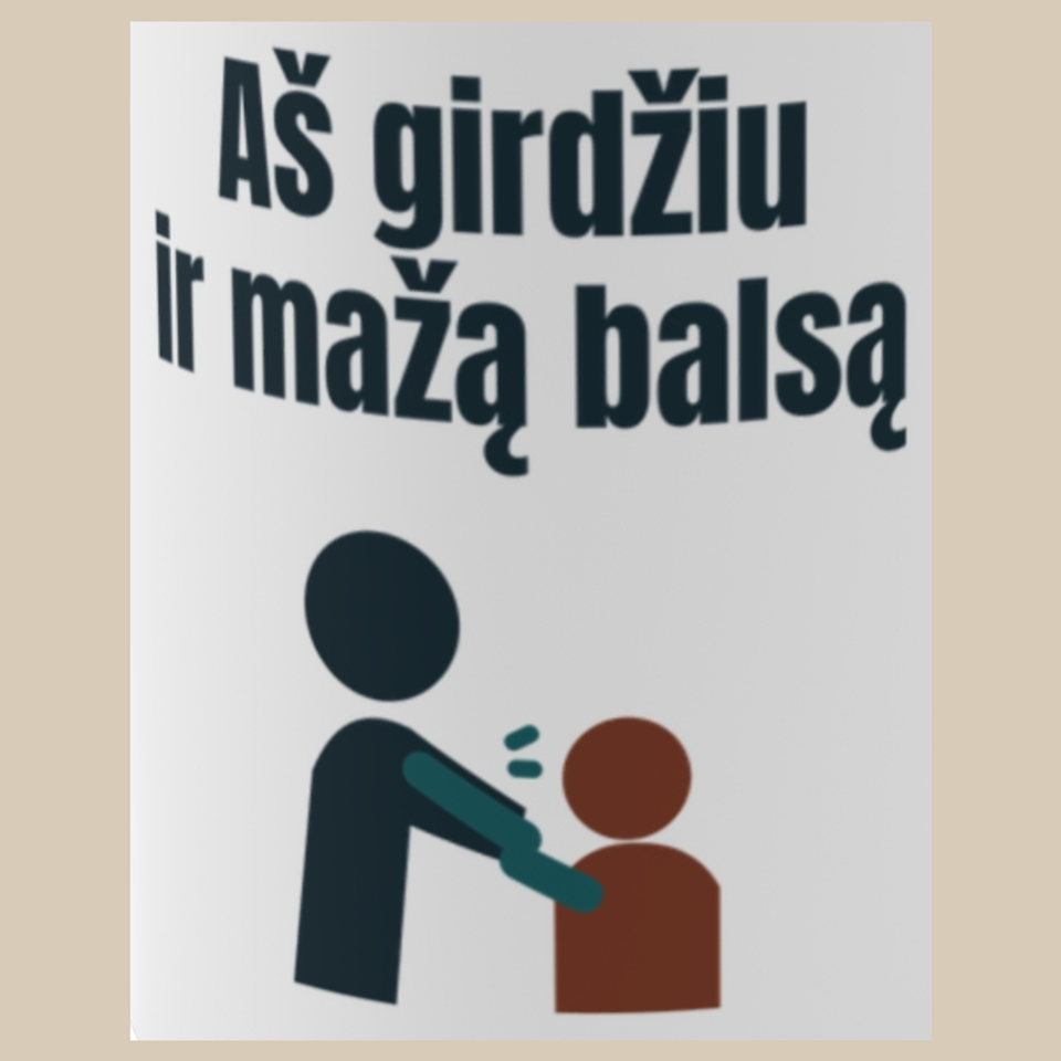 Aš girdžiu ir mažą balsą – puodelis, spaudos vaizdas