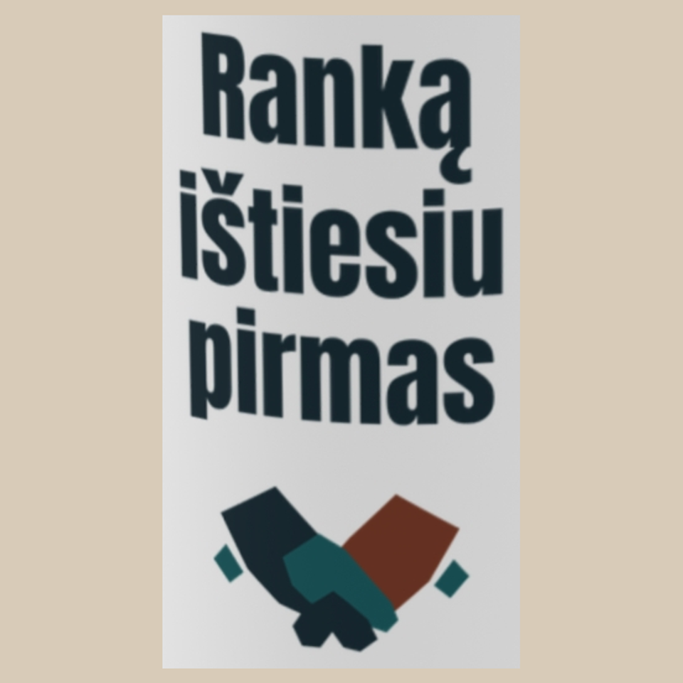 Ranką ištiesiu pirmas – puodelis, spaudos vaizdas