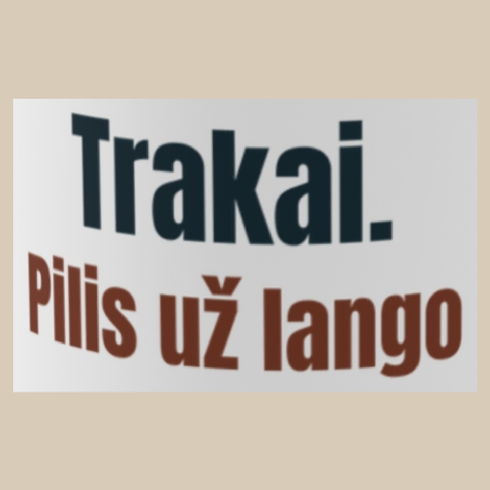 Trakai. Pilis už lango – puodelis, spaudos vaizdas