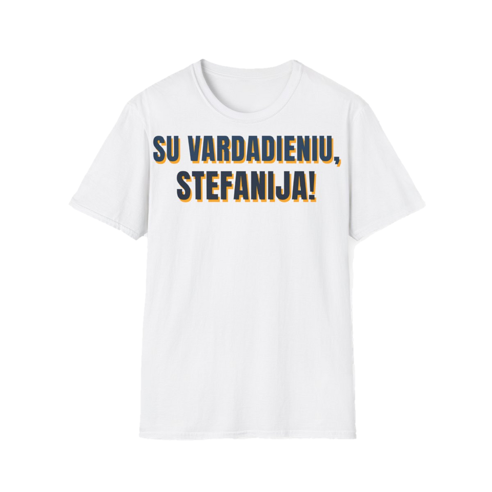Su vardadieniu, Stefanija! – marškinėliai, spaudos vaizdas