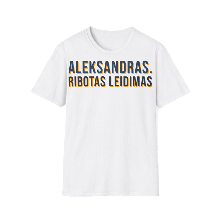 Marškinėliai „Aleksandras. Ribotas leidimas“ – balta