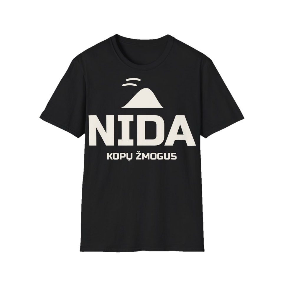 Marškinėliai „Nida (Neringa)“ – juoda
