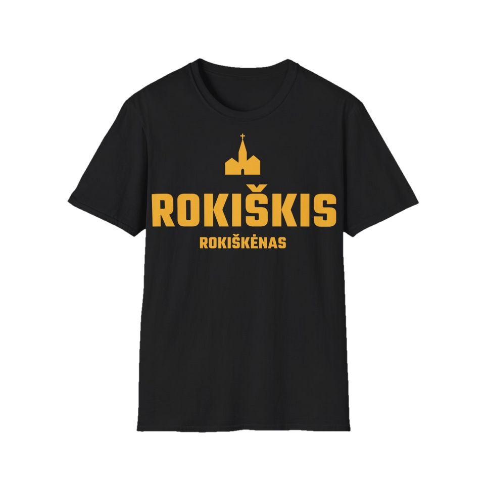 Marškinėliai „Rokiškis – Rokiškėnas“ – juoda