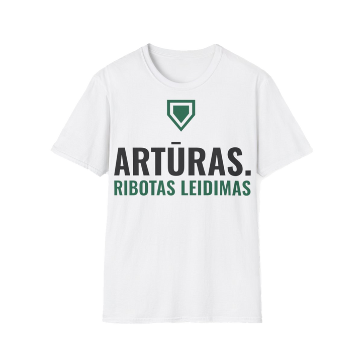 Marškinėliai „Artūras. Ribotas leidimas“ – balta