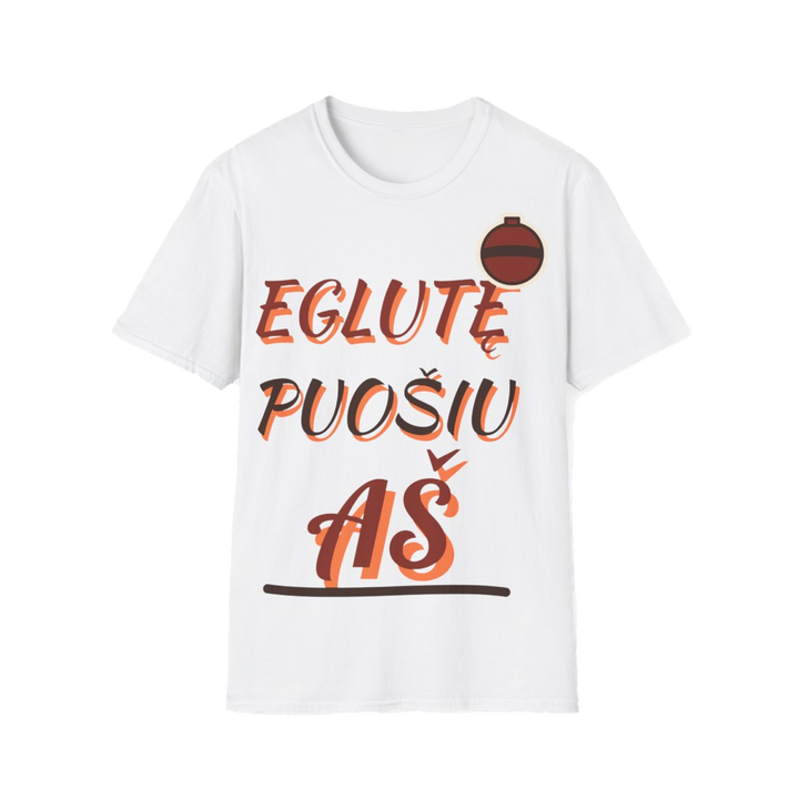 Marškinėliai „Eglutę puošiu aš“ – balta