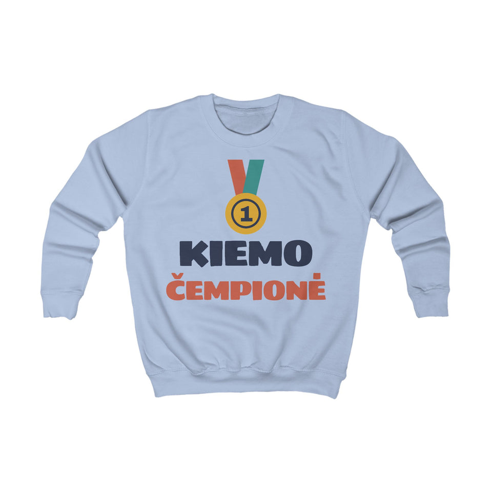 Vaikiškas džemperis „Kiemo čempionė“