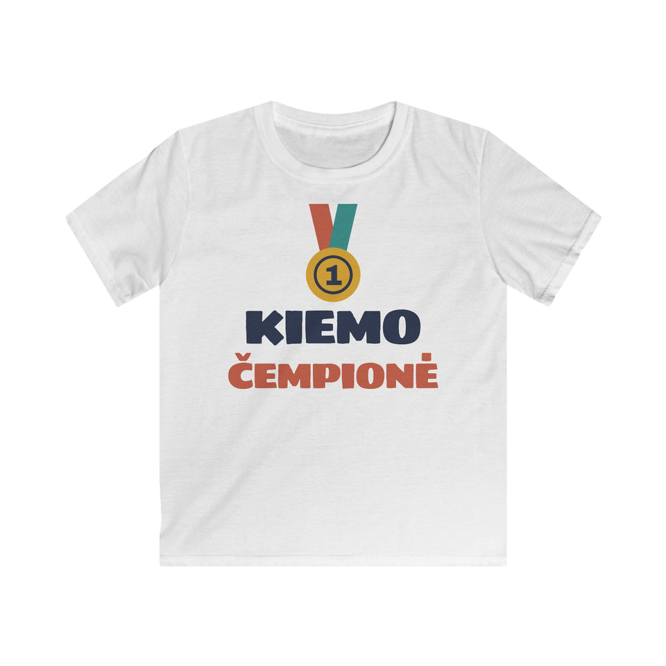 Vaikiški marškinėliai „Kiemo čempionė“