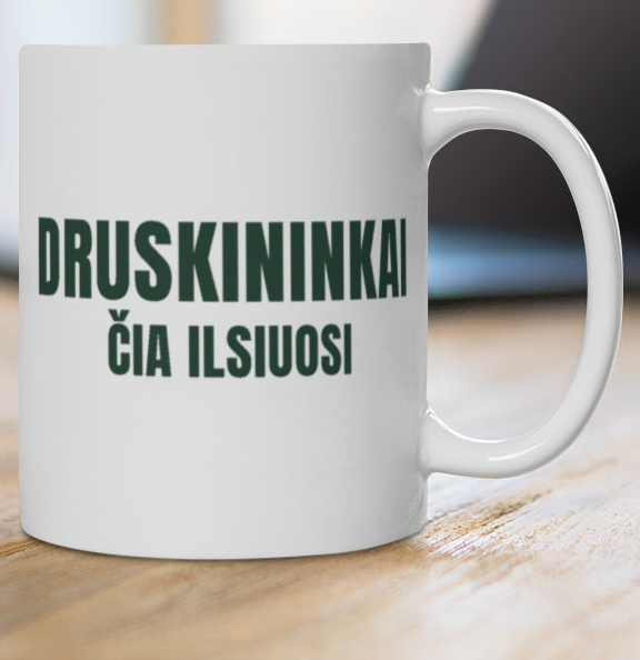 Druskininkai. Čia ilsiuosi — puodelis, spaudos pusė iš arti