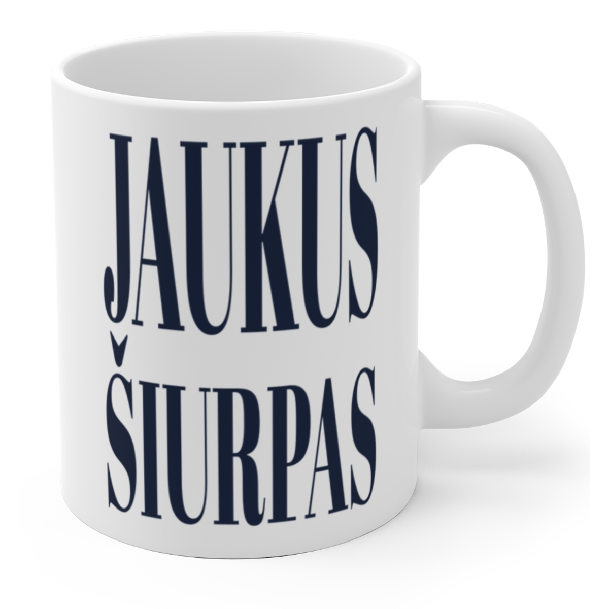 Jaukus šiurpas — Puodelis, spaudos pusė.
