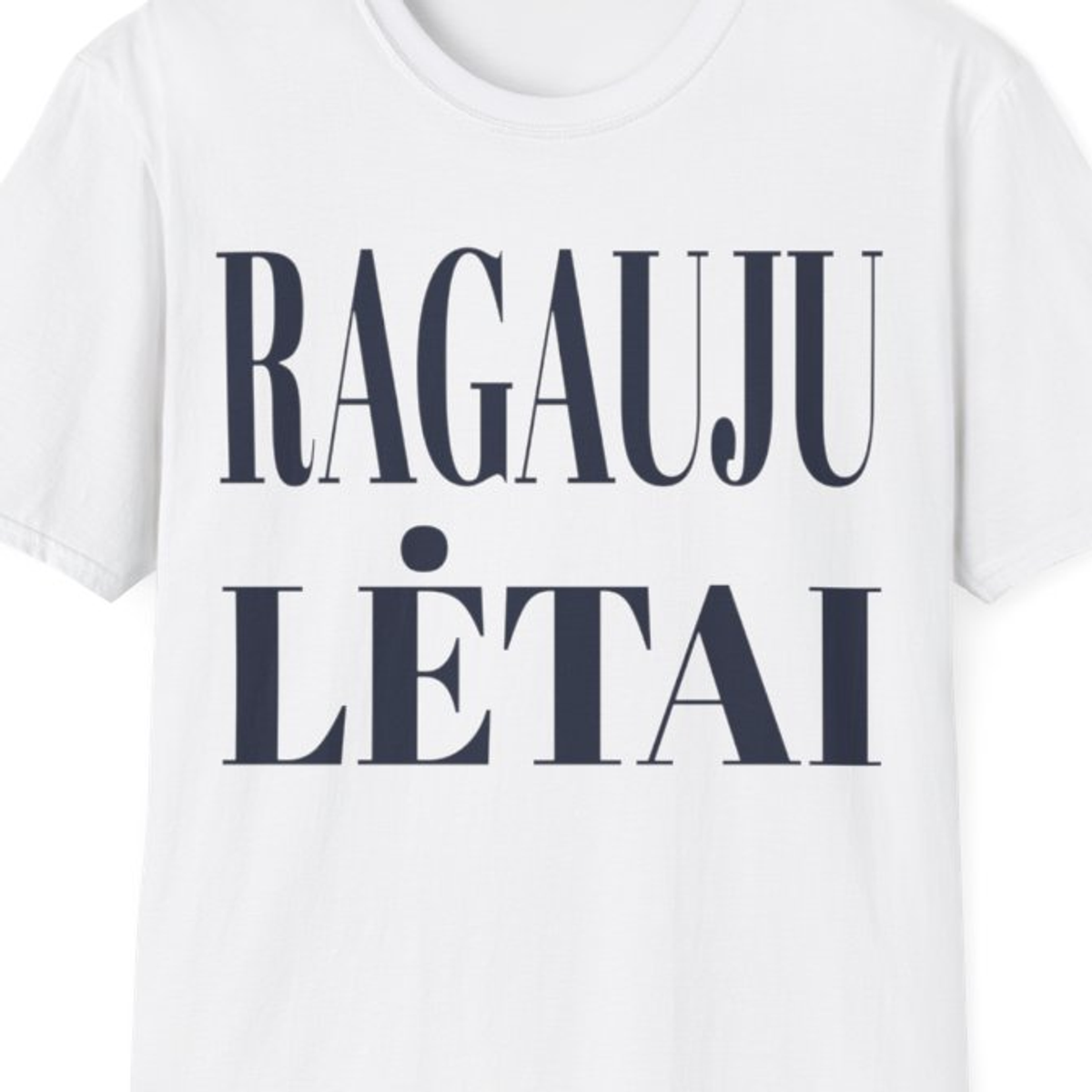 Neskubink. Dar kramtau. – Ragauju lėtai — Marškinėliai, spaudos pusė.