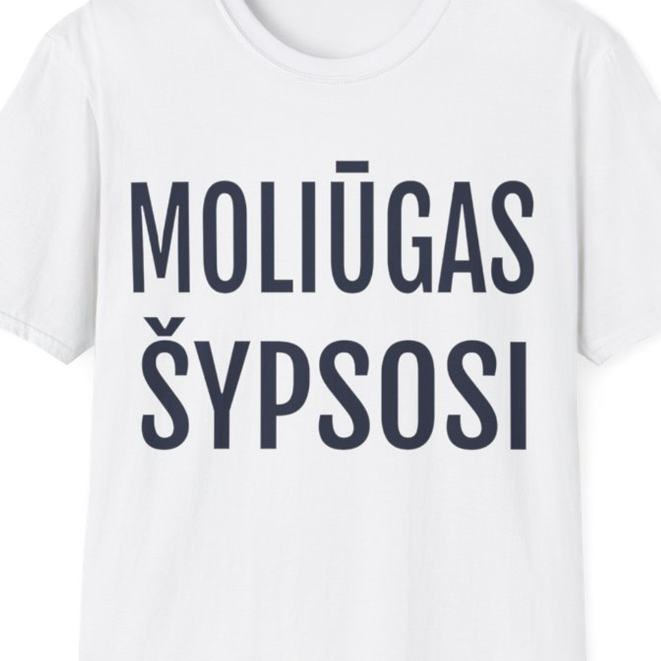 Moliūgas šypsosi — Marškinėliai, spaudos pusė.