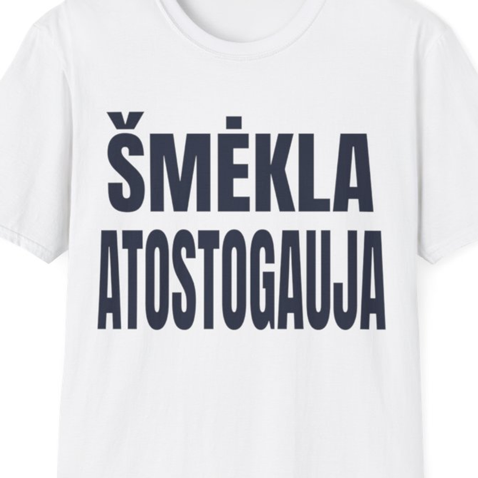 Šmėkla atostogauja — Marškinėliai, spaudos pusė.