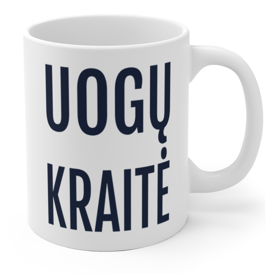 Uogų kraitė — Puodelis, spaudos pusė.