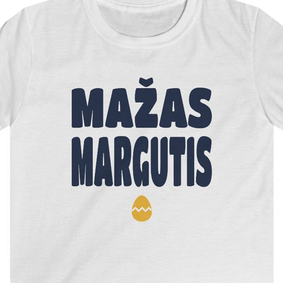 Mažas margutis — Vaikiški marškinėliai, spaudos pusė.