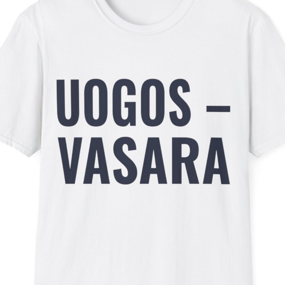 Uogos – vasara — Marškinėliai, spaudos pusė.