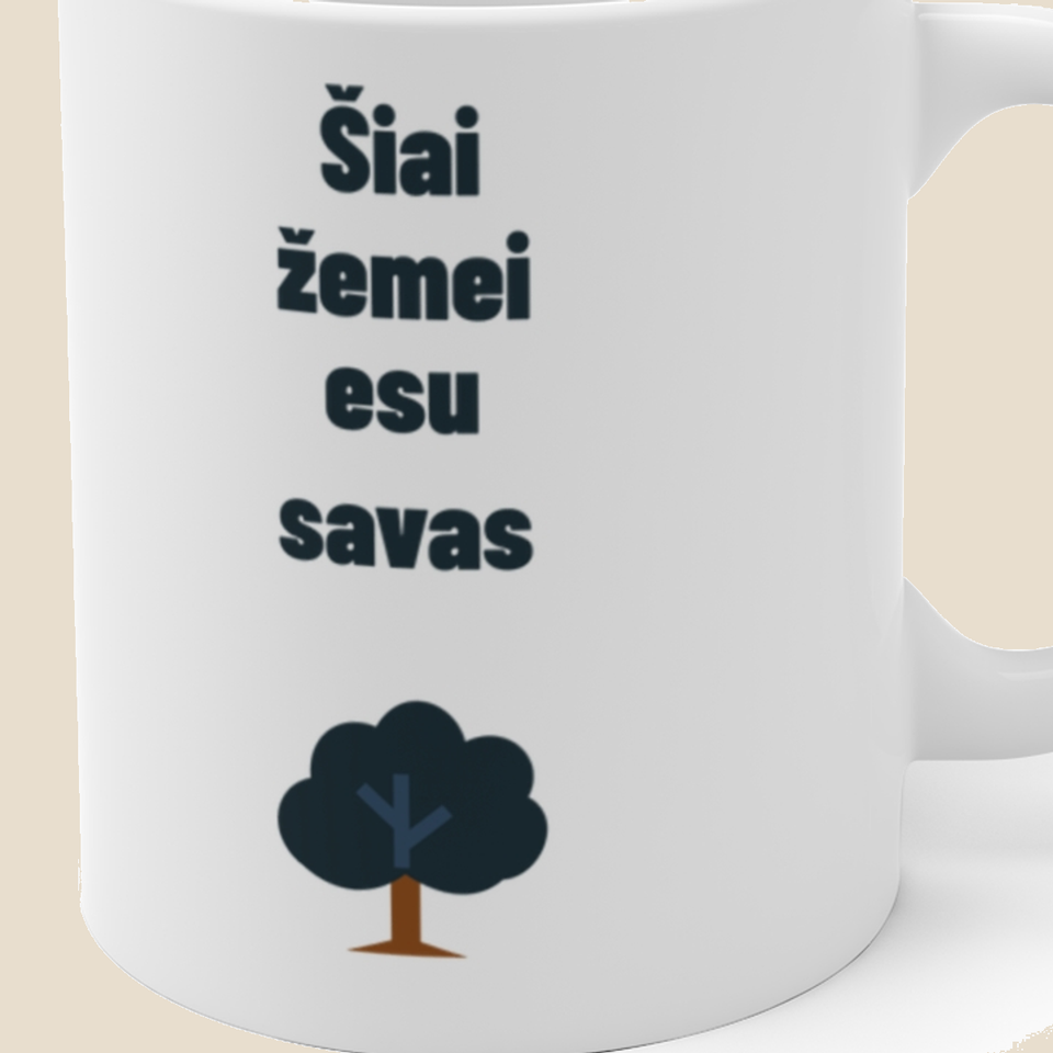 Šiai žemei esu savas — Puodelis, artimas spaudos vaizdas