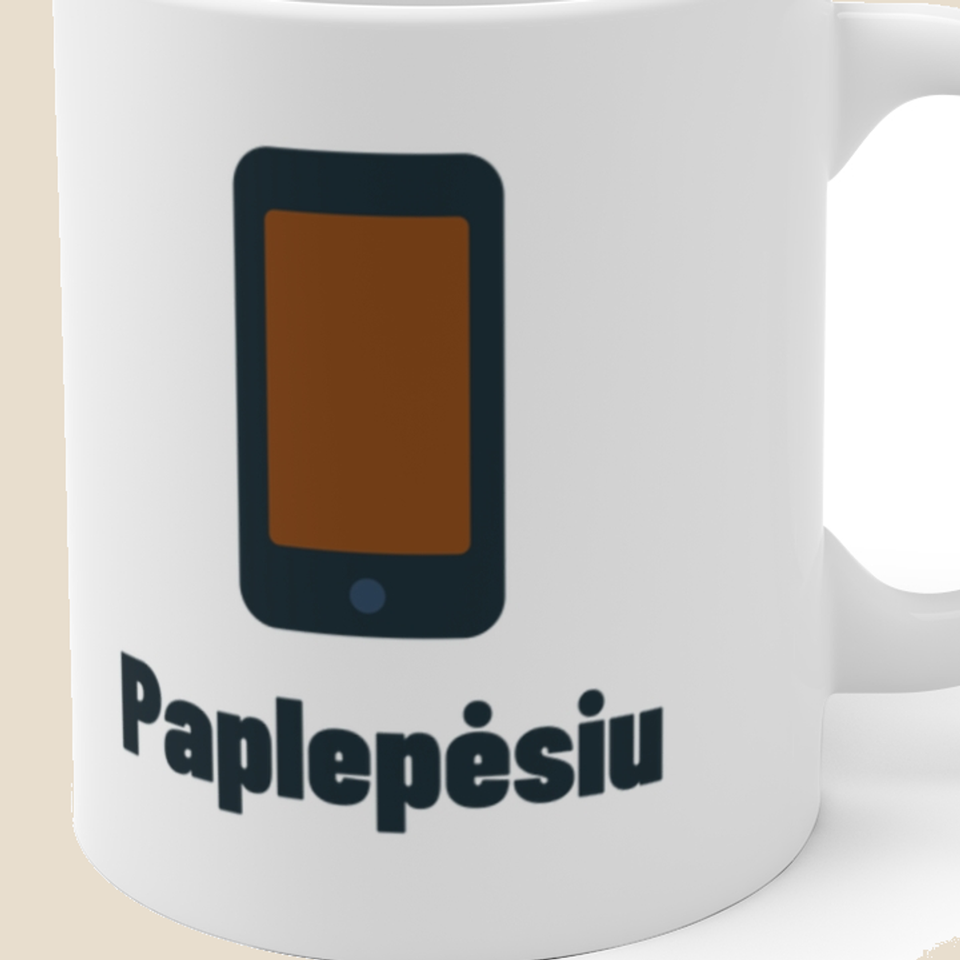 Paplepėsiu — Puodelis, artimas spaudos vaizdas