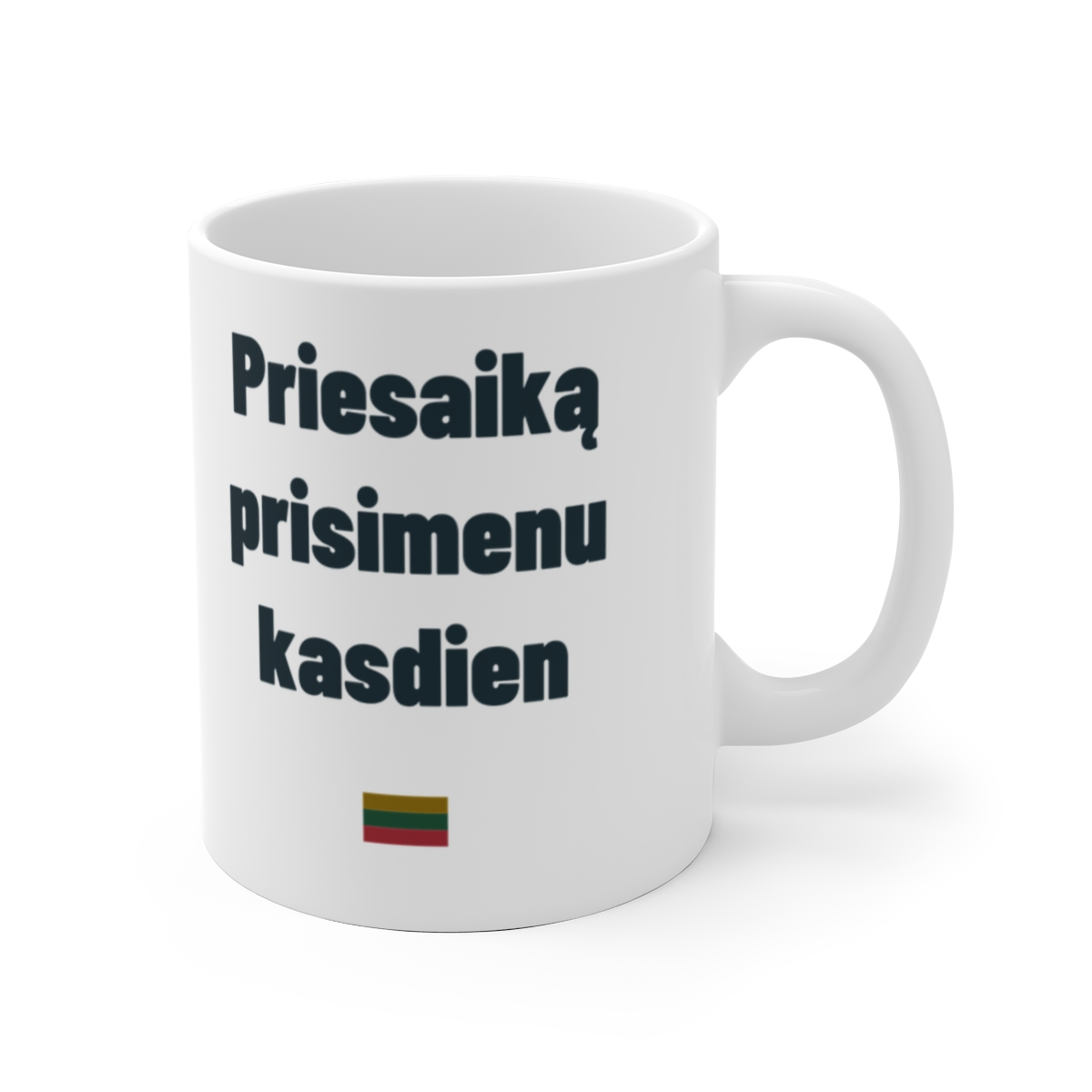 Priesaiką prisimenu kasdien — Puodelis, artimas spaudos vaizdas