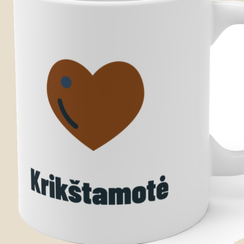 Krikštamotė — Puodelis, artimas spaudos vaizdas