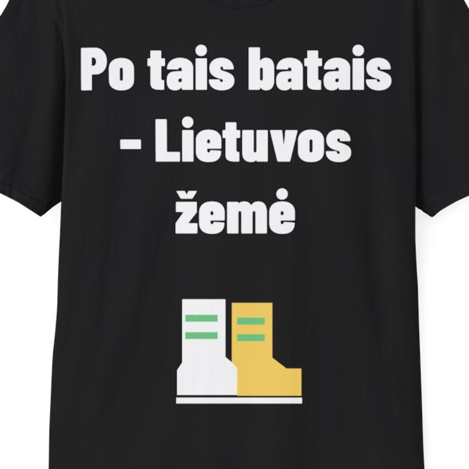 Po tais batais – Lietuvos žemė — Marškinėliai, artimas spaudos vaizdas