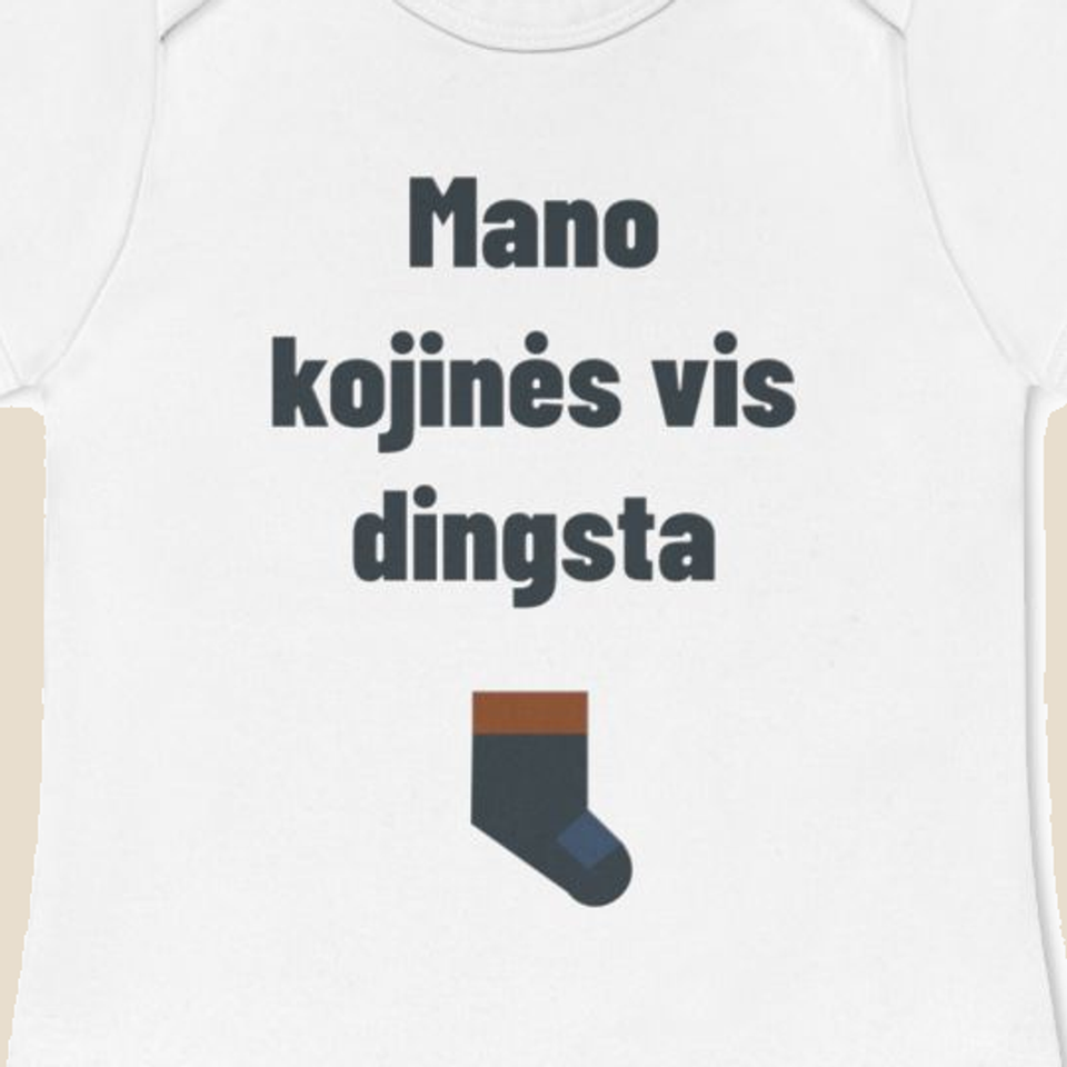 Mano kojinės vis dingsta — Smėlinukas, artimas spaudos vaizdas