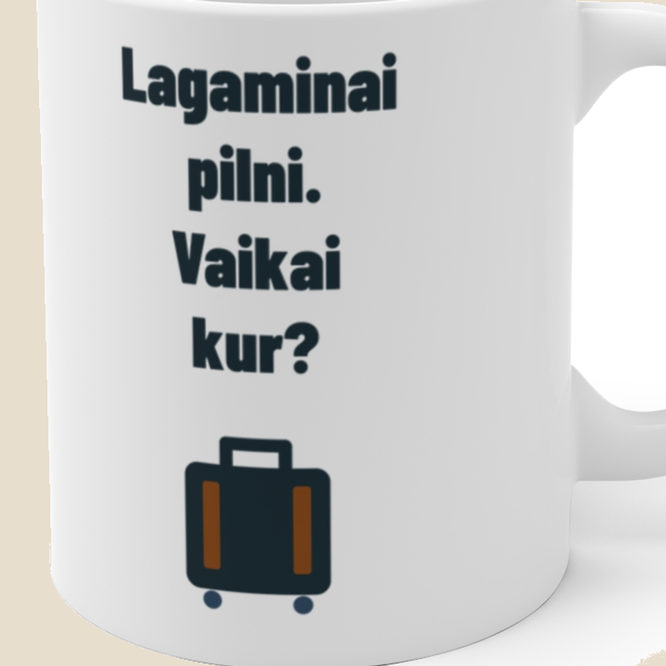 Lagaminai pilni. Vaikai kur? — Puodelis, artimas spaudos vaizdas