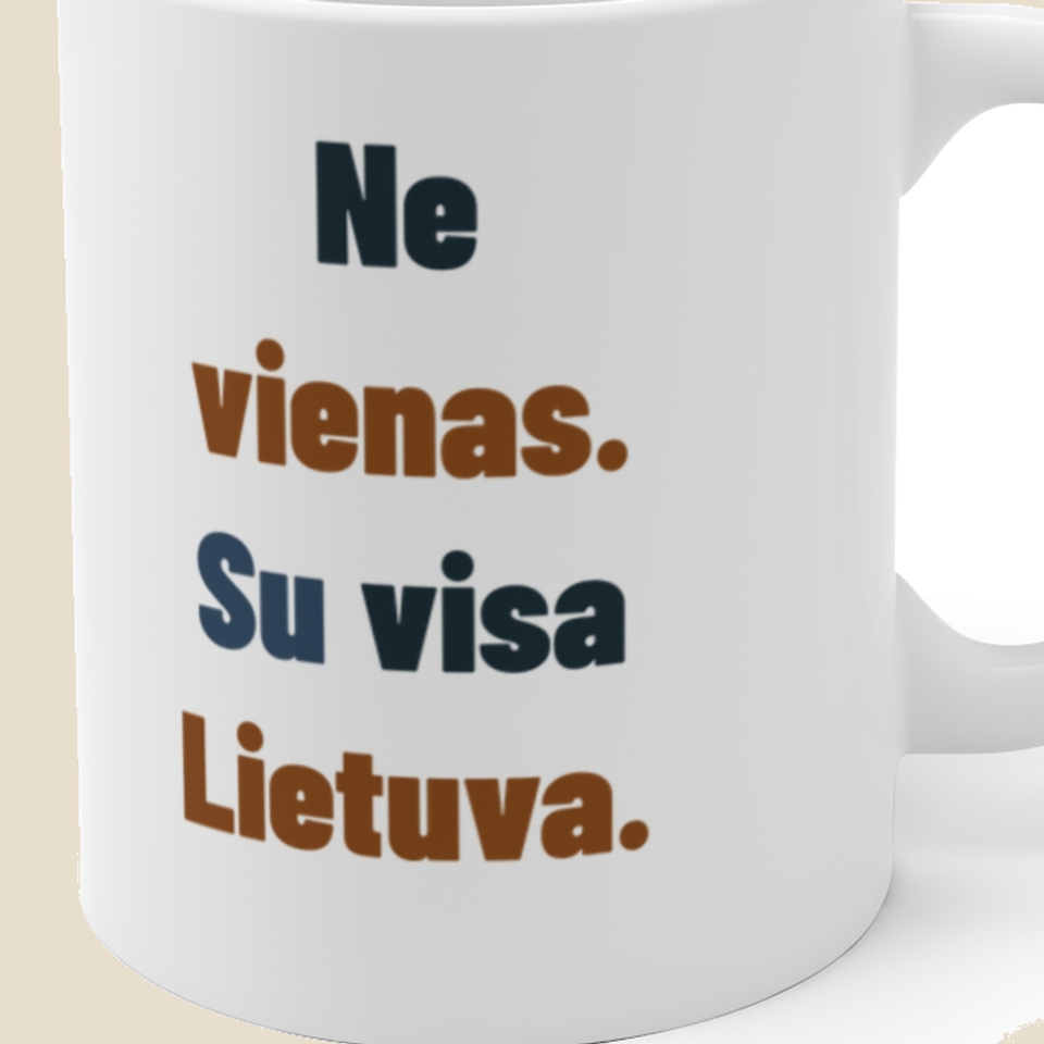 Ne vienas. Su visa Lietuva. — Puodelis, artimas spaudos vaizdas