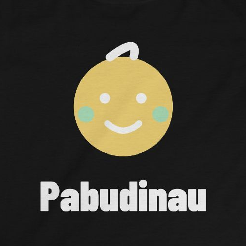 Pabudinau — Vaikiški marškinėliai, artimas spaudos vaizdas