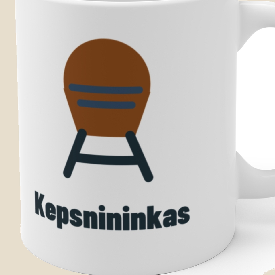 Kepsnininkas — Puodelis, artimas spaudos vaizdas