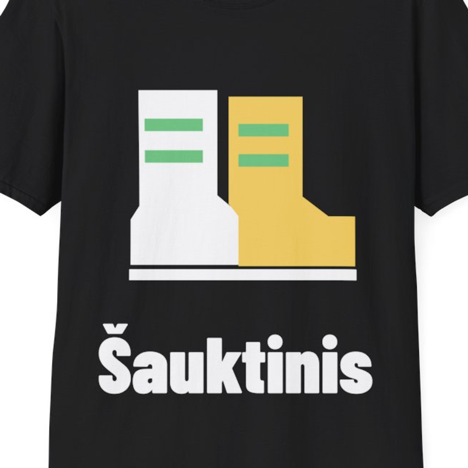 Šauktinis — Marškinėliai, artimas spaudos vaizdas