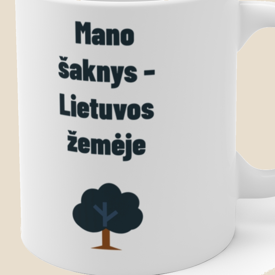 Mano šaknys – Lietuvos žemėje — Puodelis, artimas spaudos vaizdas