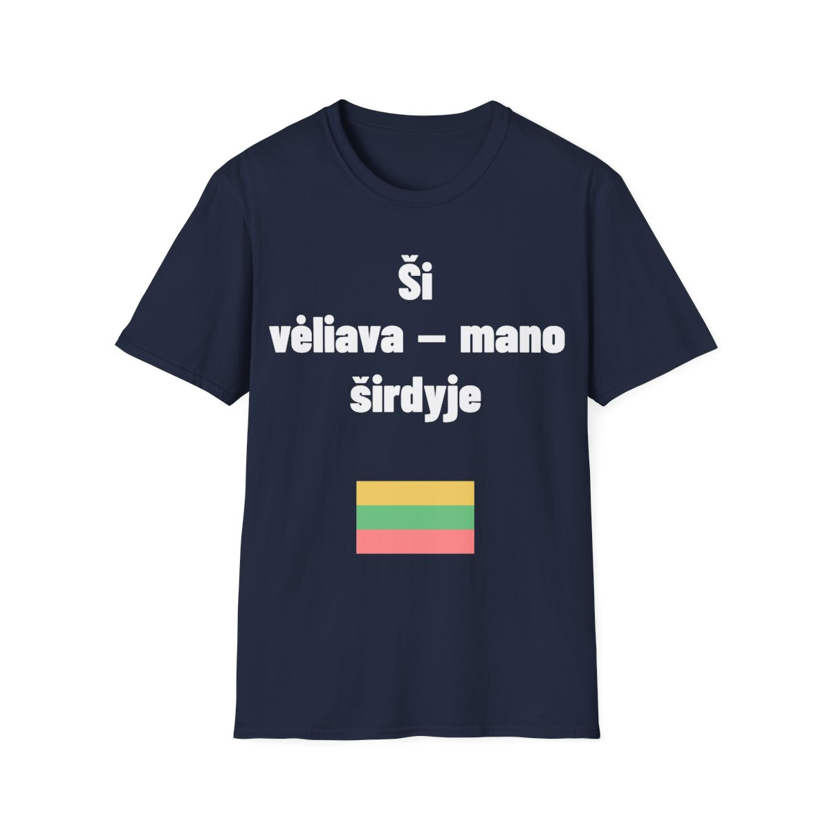 Ši vėliava – mano širdyje — Marškinėliai, artimas spaudos vaizdas