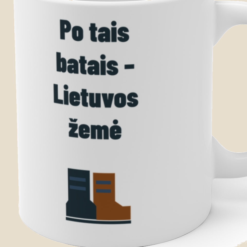 Po tais batais – Lietuvos žemė — Puodelis, artimas spaudos vaizdas